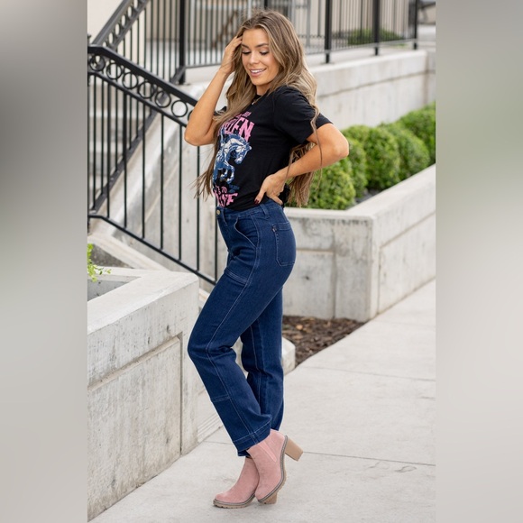 Judy Blue Vintage Horizon High Rise Work Wear Utility Straight Fit Jean NWT - Picture 17 of 17